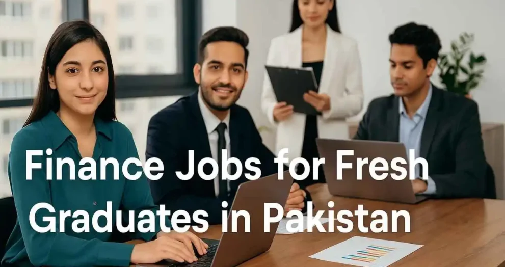 finance jobs for fresh graduates in Pakistan