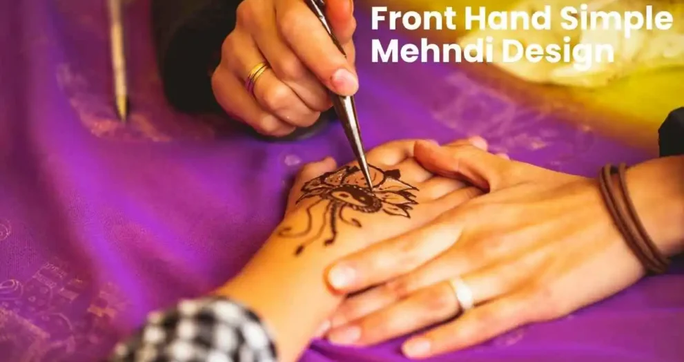 Front Hand Easy Mehndi Design